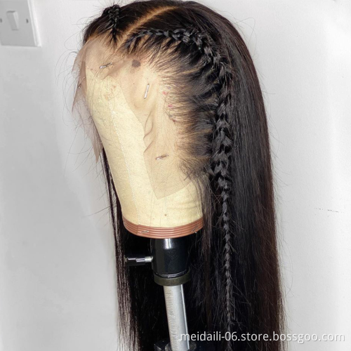 Brazilian Straight Lace Front Wig With Baby Hair Remy 100% Human Hair 13x4 Lace Frontal Wigs For Black Women
